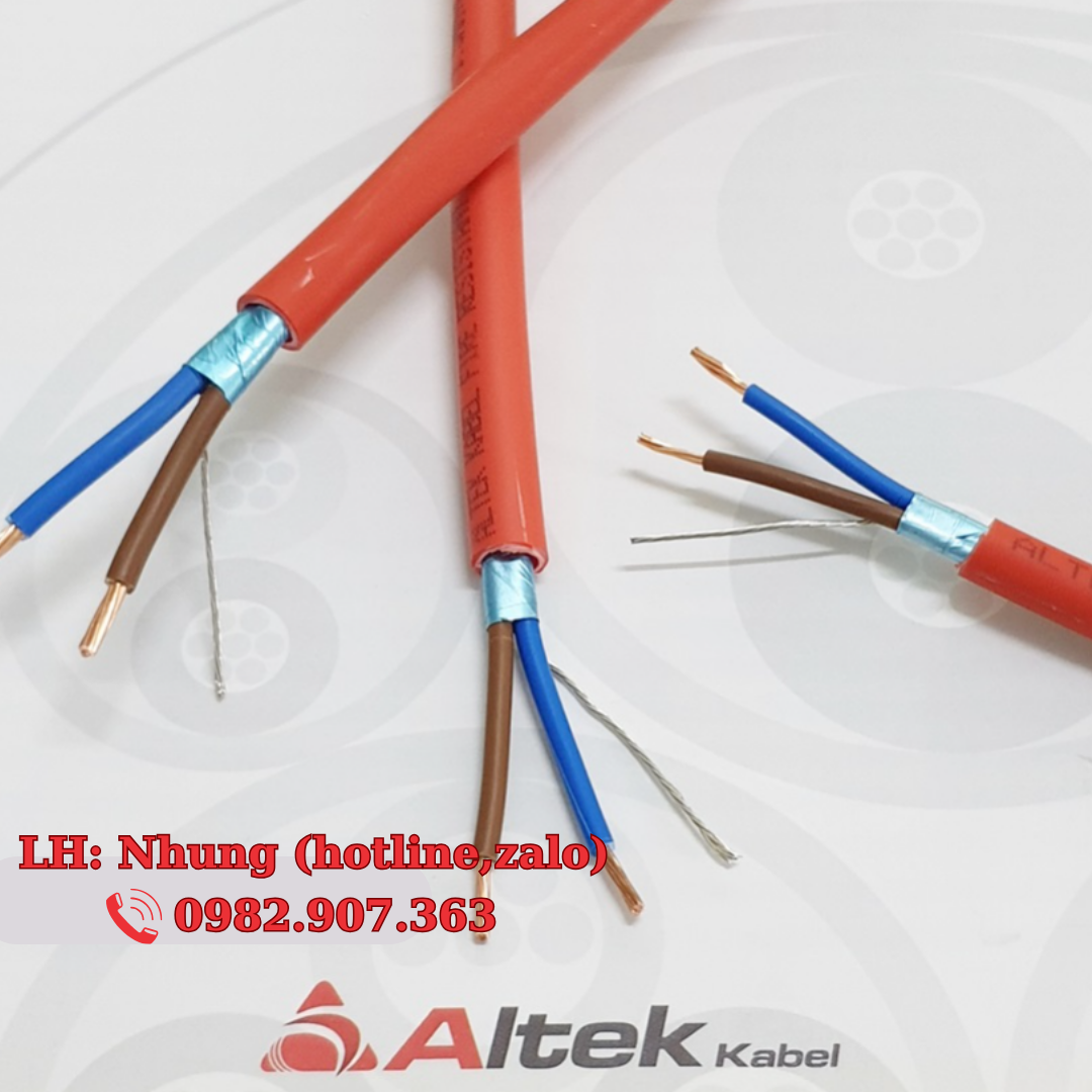 Cáp chống cháy chống nhiễu FR 2x1.0/1.5 và 2.5 Altek Kabel